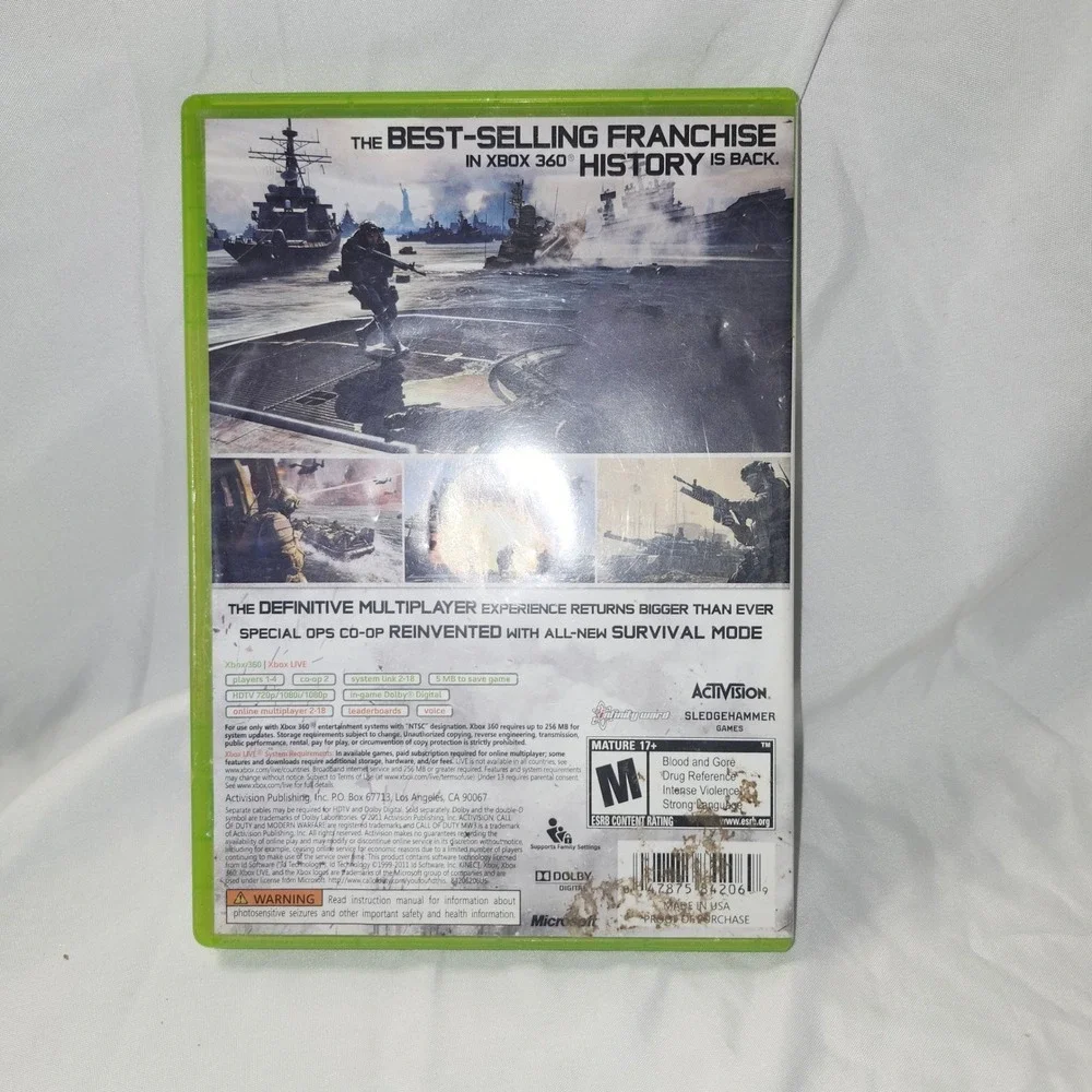 Call of Duty Modern Warfare‎ 3 MW3 Xbox 360 Activision FPS Video Game CIB